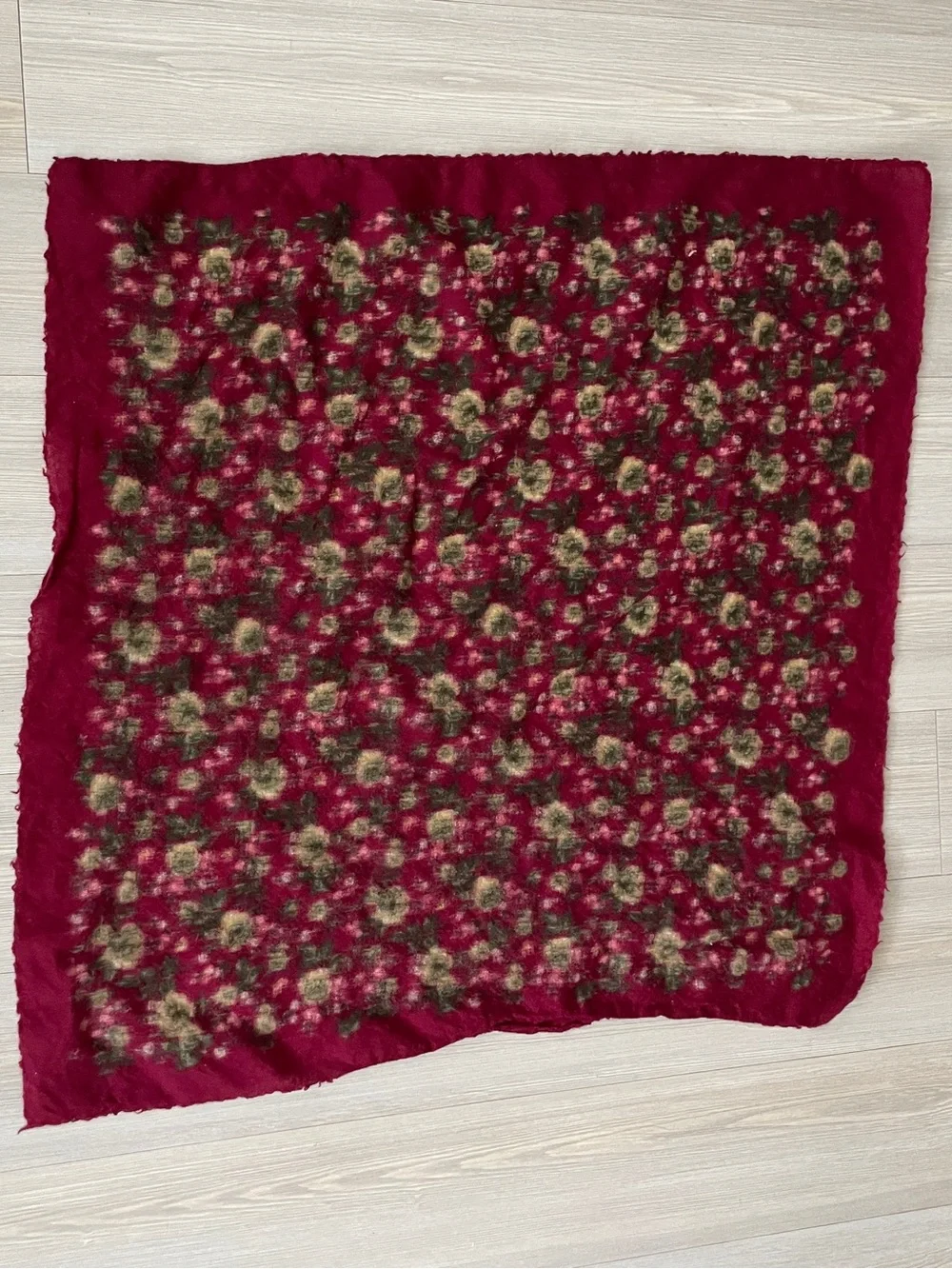 Floral Burgundy Women's Scarf - Elegant Print